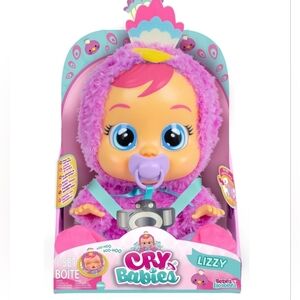 NIB Cry Babies Lizzy Baby Doll Peacock